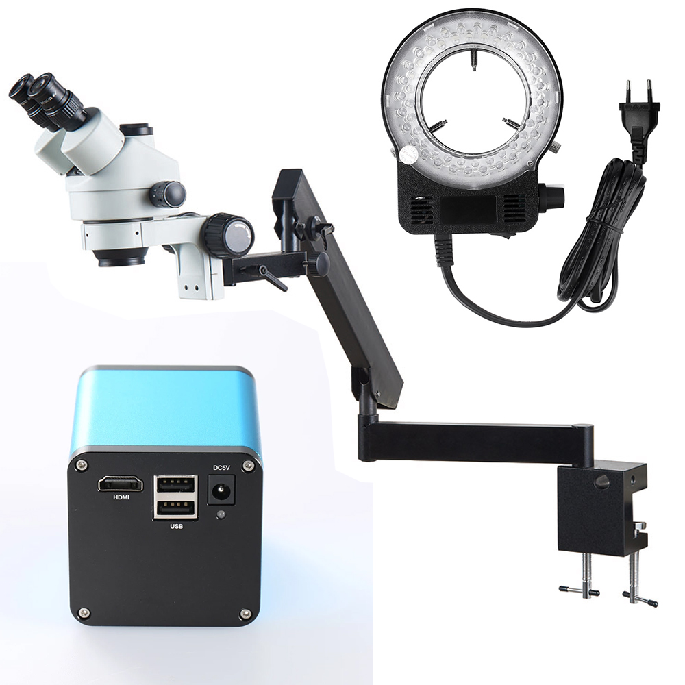 Adjustable Articulated Arm Fol - Trinocular Stereo Microscope 7X-45X review and price