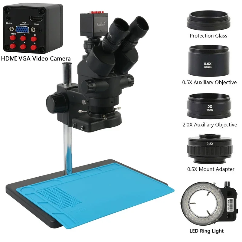 1080P 2K 4K 36MP VGA HDMI Type - Trinocular Stereo Microscope 7X-45X review and price