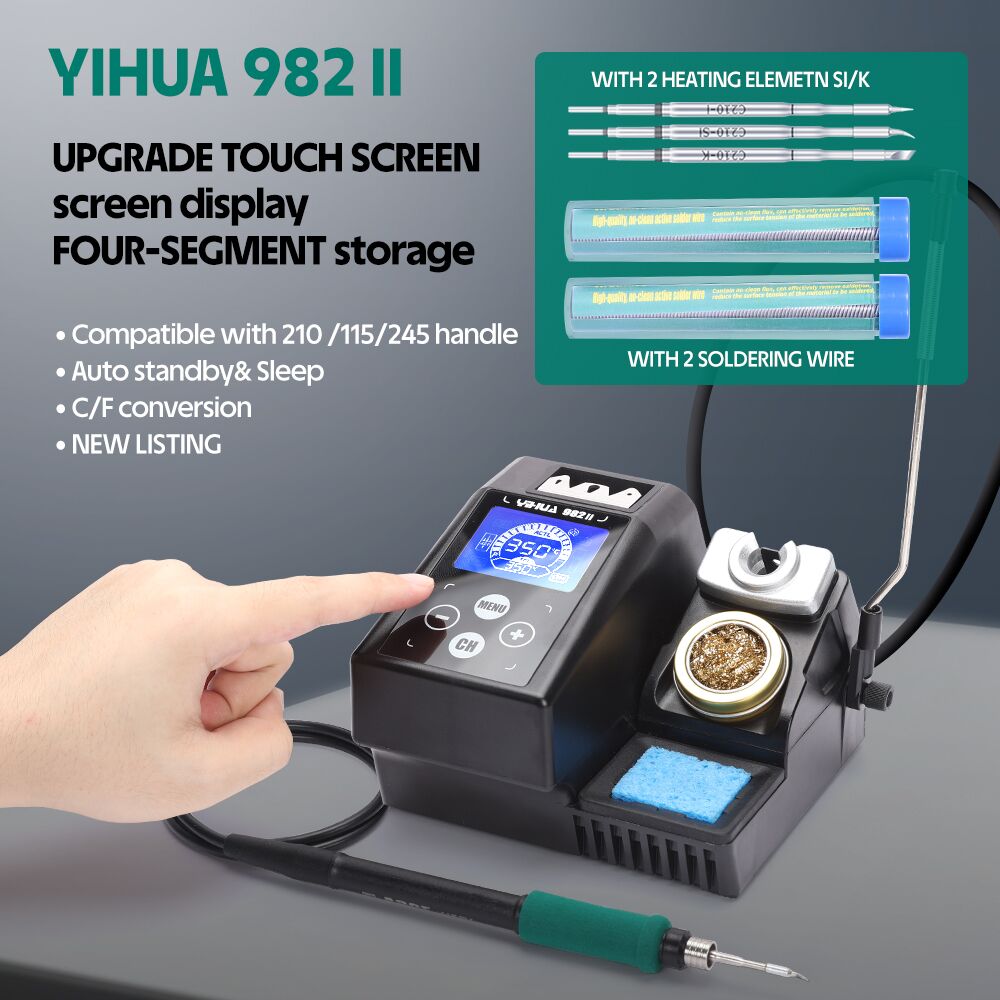 YIHUA 982-II Touch Screen C245 - C210 Precision Soldering Station review and price
